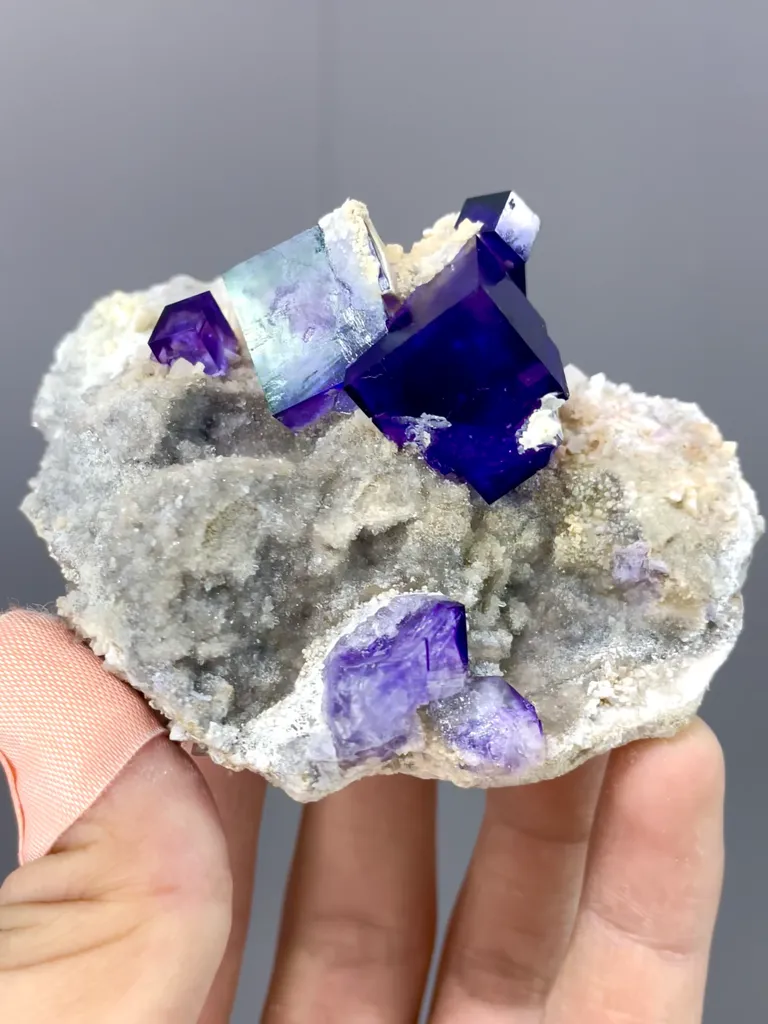 Natural Purple Matrix Fluorite comes from Xinjiang , China  85*60*45MM - image 5
