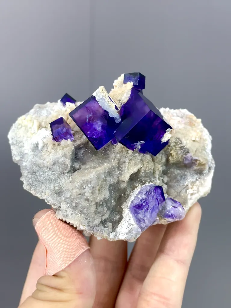 Natural Purple Matrix Fluorite comes from Xinjiang , China  85*60*45MM - image 4