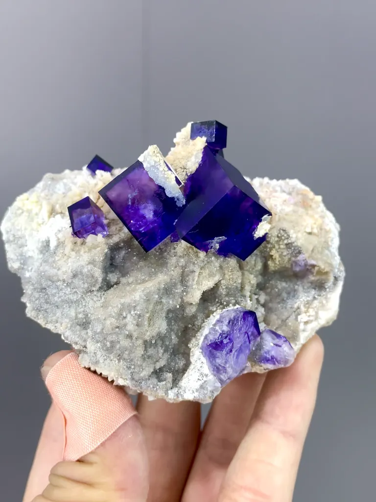 Natural Purple Matrix Fluorite comes from Xinjiang , China  85*60*45MM - image 3