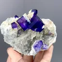 Natural Purple Matrix Fluorite comes from Xinjiang , China  85*60*45MM - image 3