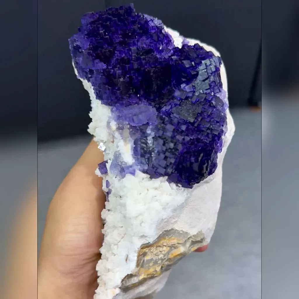 Natural Purple Matrix Fluorite comes from Xinjiang,China 155*85*70MM image