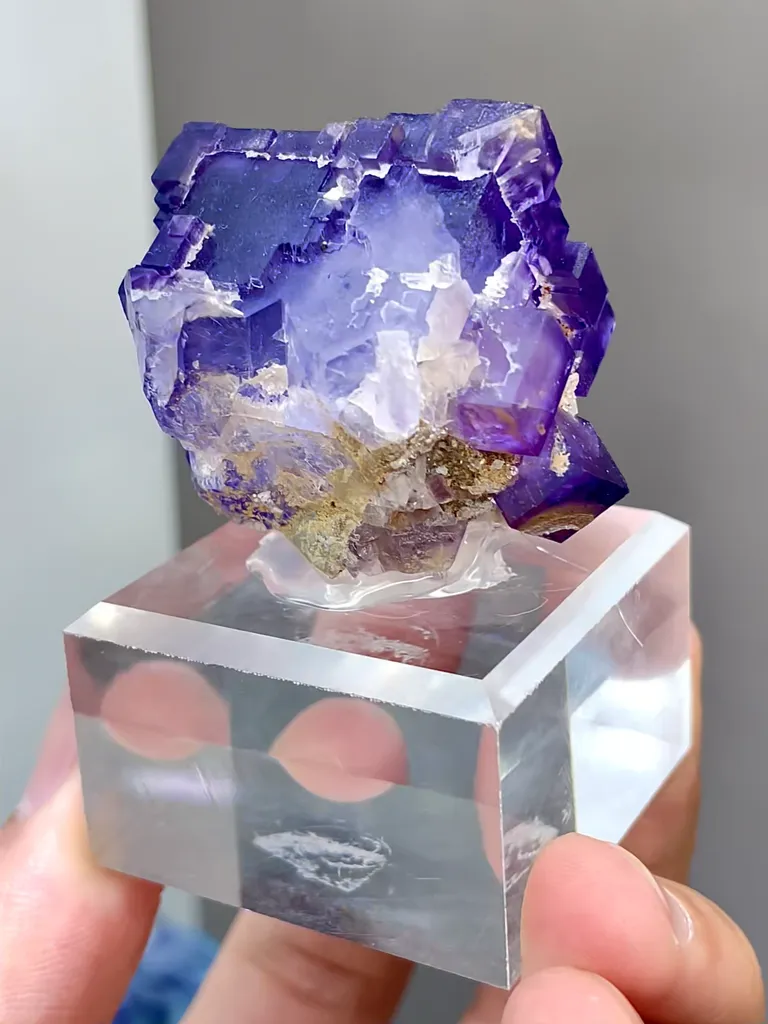 Natural Purple Matrix Fluorite comes from Xinjiang,China 30*20*25MM - image 4
