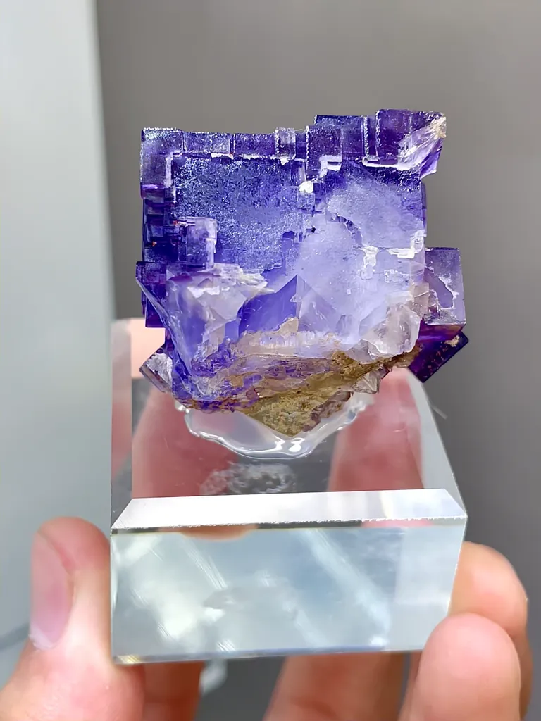 Natural Purple Matrix Fluorite comes from Xinjiang,China 30*20*25MM - image 5