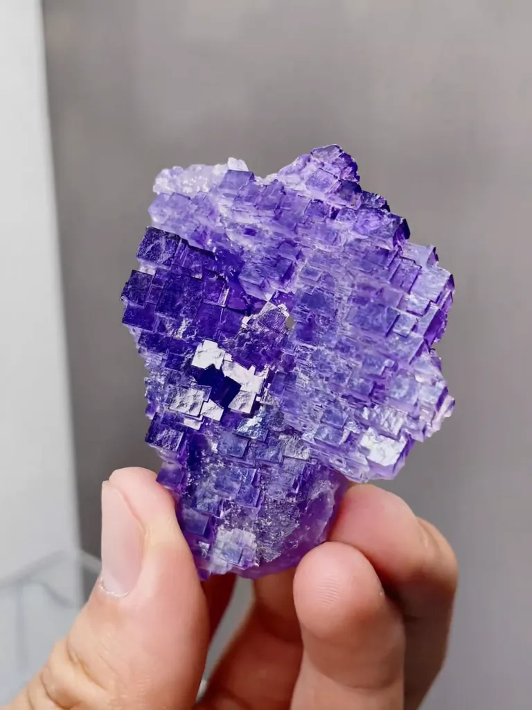 Natural Purple Matrix Fluorite comes from Xinjiang,China 45*20*55MM - image 3
