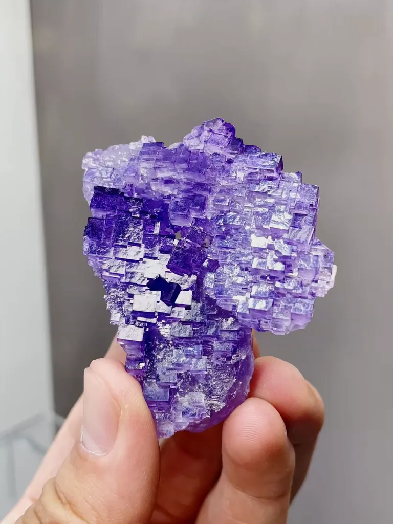 Natural Purple Matrix Fluorite comes from Xinjiang,China 45*20*55MM image