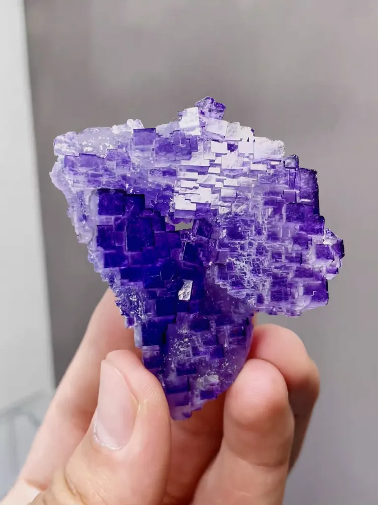 Natural Purple Matrix Fluorite comes from Xinjiang,China 45*20*55MM - image 4