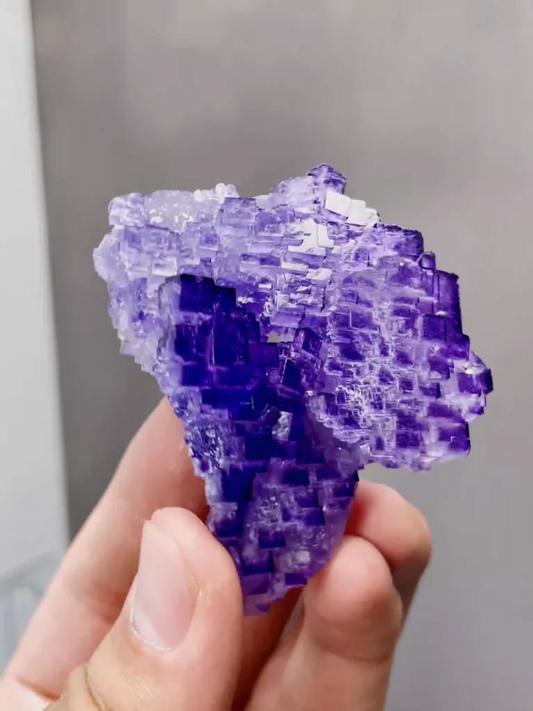 Natural Purple Matrix Fluorite comes from Xinjiang,China 45*20*55MM - image 2