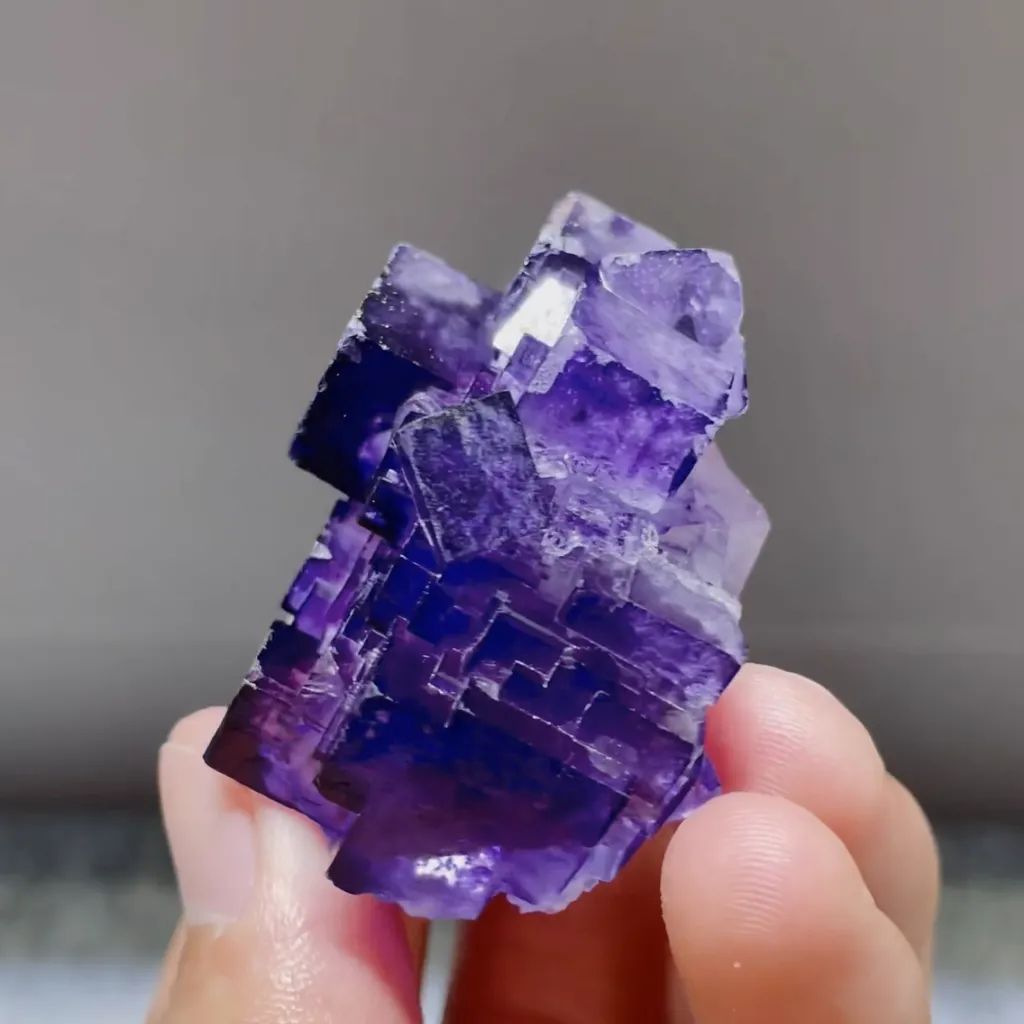 Natural Purple Matrix Fluorite comes from Xinjiang,China 48*25*30MM - image 2