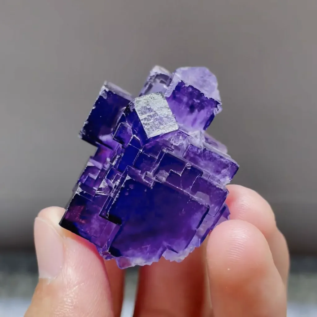 Natural Purple Matrix Fluorite comes from Xinjiang,China 48*25*30MM - image 3