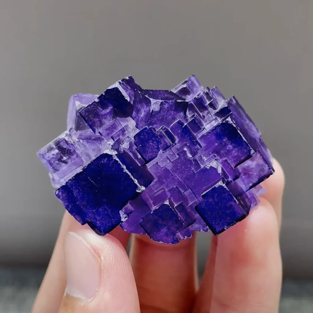 Natural Purple Matrix Fluorite comes from Xinjiang,China 48*25*30MM image