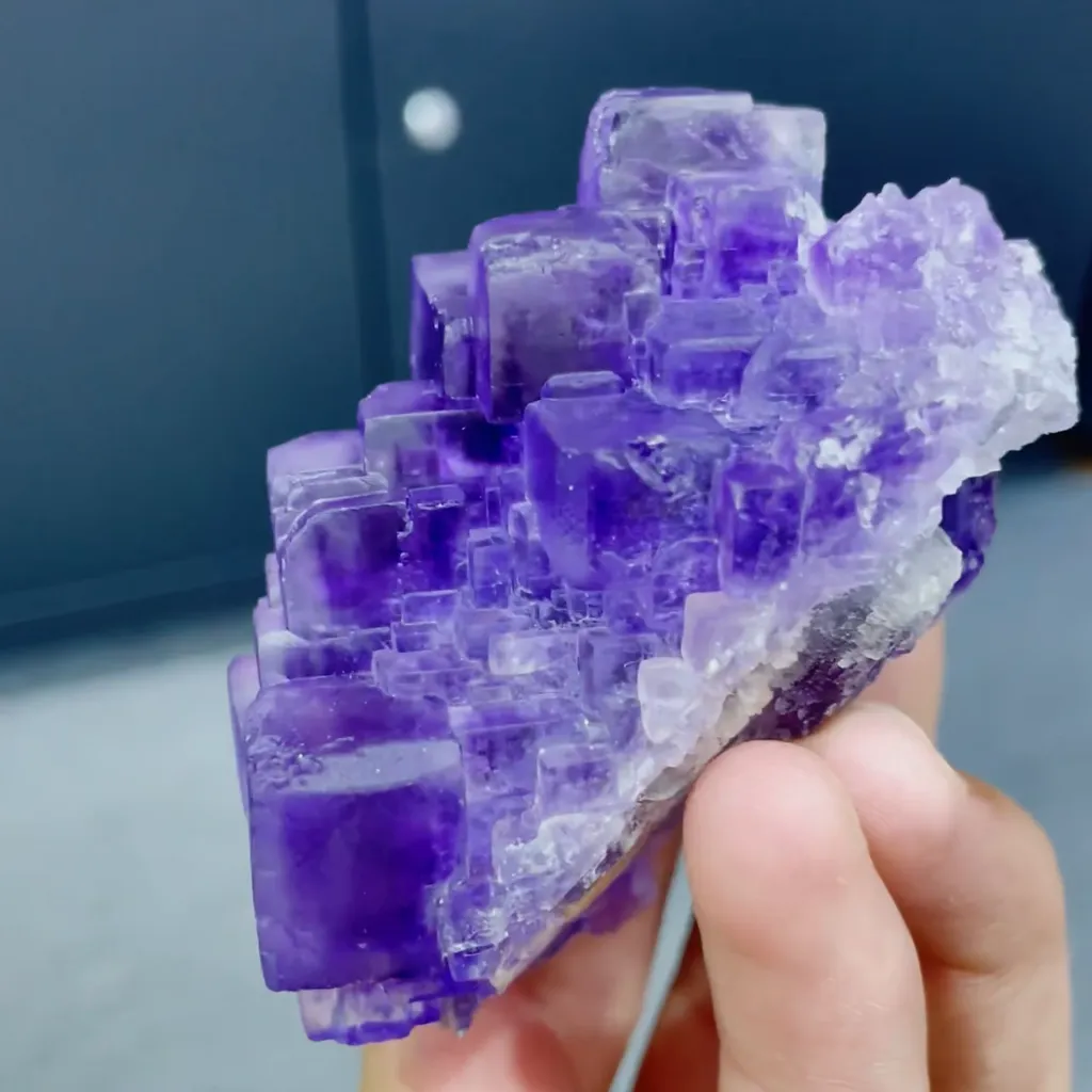 Natural Purple Matrix Fluorite comes from Xinjiang,China 50*45*65MM - image 2