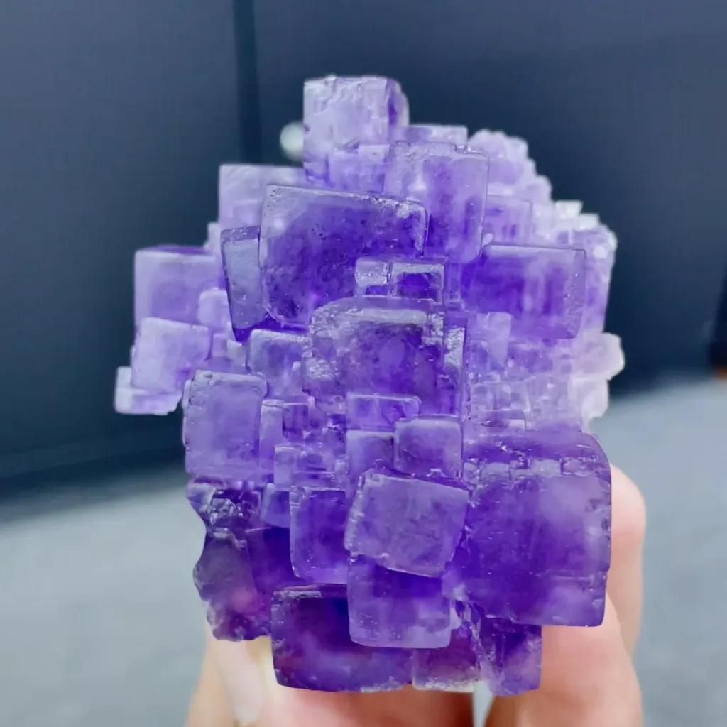 Natural Purple Matrix Fluorite comes from Xinjiang,China 50*45*65MM image