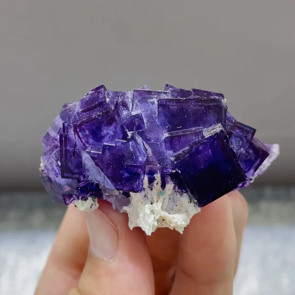 Natural Purple Matrix Fluorite comes from Xinjiang,China 60*30*30MM image