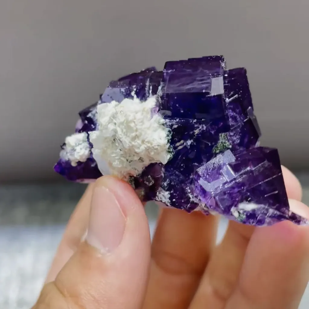 Natural Purple Matrix Fluorite comes from Xinjiang,China 60*30*30MM - image 3
