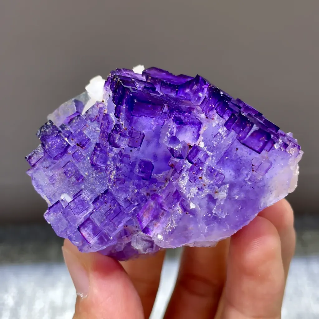 Natural Purple Matrix Fluorite comes from Xinjiang,China 65*50*60MM - image 2
