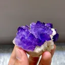 Natural Purple Matrix Fluorite comes from Xinjiang,China 65*50*60MM - image 1