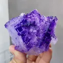 Natural Purple Matrix Fluorite comes from Xinjiang,China 70*55*70MM - image 1