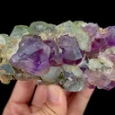 Natural Purple Octahedral Fluorite and Calcite, Mineral Specimen:Fujian,China (120*55*40MM) - image 3