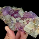 Natural Purple Octahedral Fluorite and Calcite, Mineral Specimen:Fujian,China (120*55*40MM) - image 2