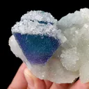 Natural Purple Octahedral Fluorite and Calcite Quartz, Mineral Specimen:Fujian,China (85*60*40MM) - image 3