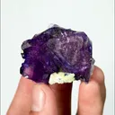 Natural Purple Octahedral Fluorite and Pyrite, Mineral Specimen: Inner Mongolia,China (35*30*20MM) - image 4