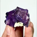 Natural Purple Octahedral Fluorite and Pyrite, Mineral Specimen: Inner Mongolia,China (35*30*20MM) - image 1