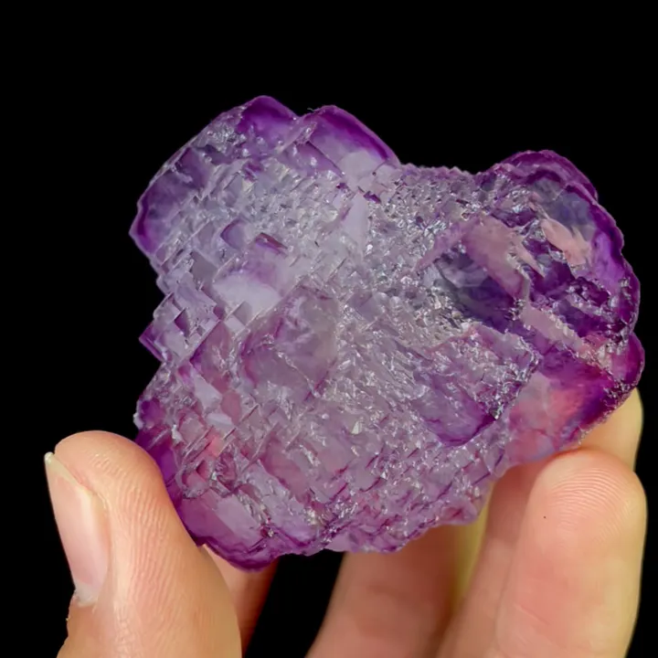 Natural Purple Octahedral Fluorite and Pyrite, Mineral Specimen: Yaogangxian,Hunan (50*45*50MM) - image 5