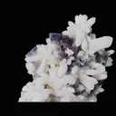 Natural Purple Octahedral Fluorite and Quartz Cluster, Mineral Specimen: Inner Mongolia (130*105*80mm) - image 4