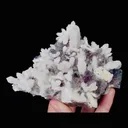 Natural Purple Octahedral Fluorite and Quartz Cluster, Mineral Specimen: Inner Mongolia (130*105*80mm) - image 3