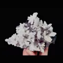 Natural Purple Octahedral Fluorite and Quartz Cluster, Mineral Specimen: Inner Mongolia (130*105*80mm) - image 5