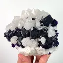 Natural Purple Octahedral Fluorite and Quartz Cluster, Mineral Specimen: Inner Mongolia,China (115*95*60MM) - image 1