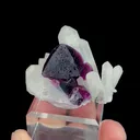 Natural Purple Octahedral Fluorite and Quartz Cluster, Mineral Specimen: Inner Mongolia,China (40*25*25MM) - image 4