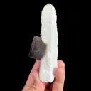 Natural Purple Octahedral Fluorite and Quartz, Mineral Specimen: Inner Mongolia,China (45*115*40MM) - image 2