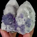 Natural Purple Octahedral Fluorite and Quartz, Mineral Specimen: Inner Mongolia,China (65*60*50MM) - image 4