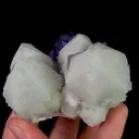 Natural Purple Octahedral Fluorite and Quartz, Mineral Specimen: Inner Mongolia,China (65*60*50MM) - image 6