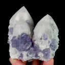 Natural Purple Octahedral Fluorite and Quartz, Mineral Specimen: Inner Mongolia,China (65*60*50MM) - image 7