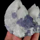 Natural Purple Octahedral Fluorite and Quartz, Mineral Specimen: Inner Mongolia,China (65*60*50MM) - image 3