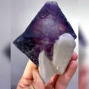 Natural Purple Octahedral Fluorite and Quartz Symbiosis comes from Inner Mongolia,China 80*110*40MM - image 3