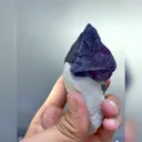 Natural Purple Octahedral Fluorite and Quartz Symbiosis comes from Inner Mongolia,China 80*110*40MM - image 4