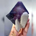 Natural Purple Octahedral Fluorite and Quartz Symbiosis comes from Inner Mongolia,China 80*110*40MM - image 6
