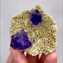 Natural Purple Octahedral Fluorite and Siderite, Mineral Specimen: Inner Mongolia,China (60*50*20MM) - image 3