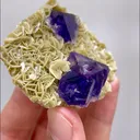 Natural Purple Octahedral Fluorite and Siderite, Mineral Specimen: Inner Mongolia,China (60*50*20MM) - image 4