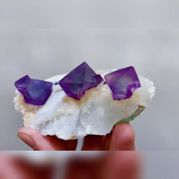 Natural Purple Octahedral Fluorite comes from Dean,Jiangxi 95*55*40MM - image 2