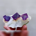 Natural Purple Octahedral Fluorite comes from Dean,Jiangxi 95*55*40MM - image 2