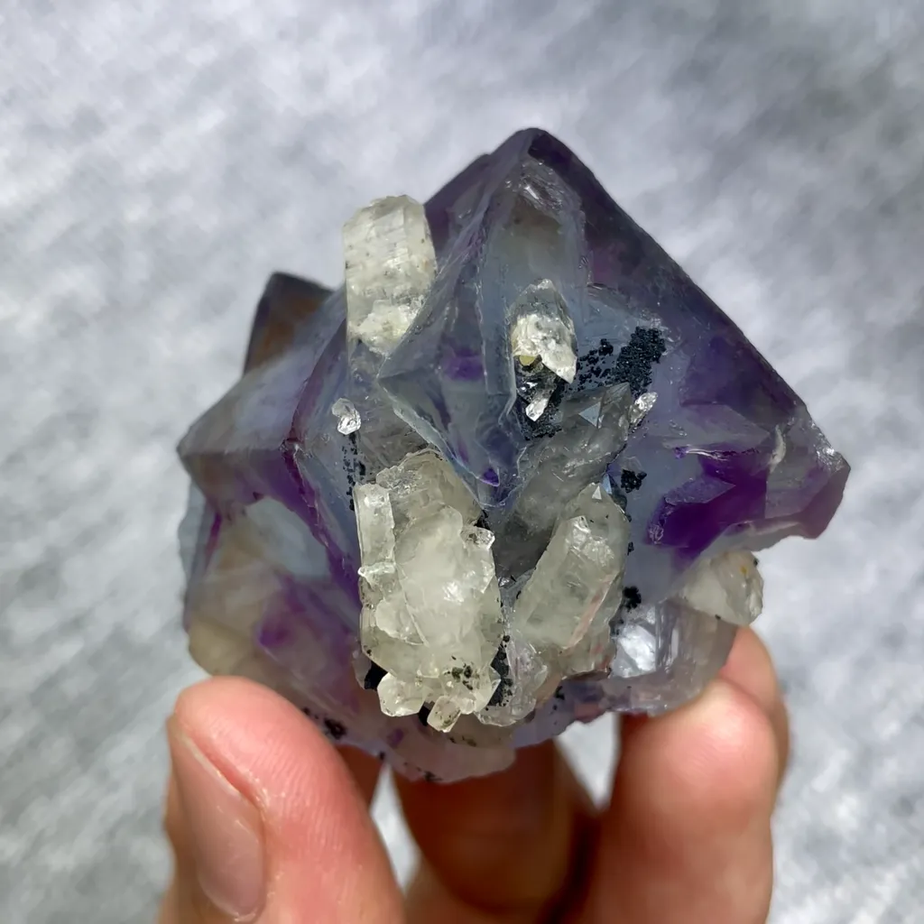 Natural Purple Octahedral Fluorite comes from Inner Mongolia,China  60*40*40MM - image 5