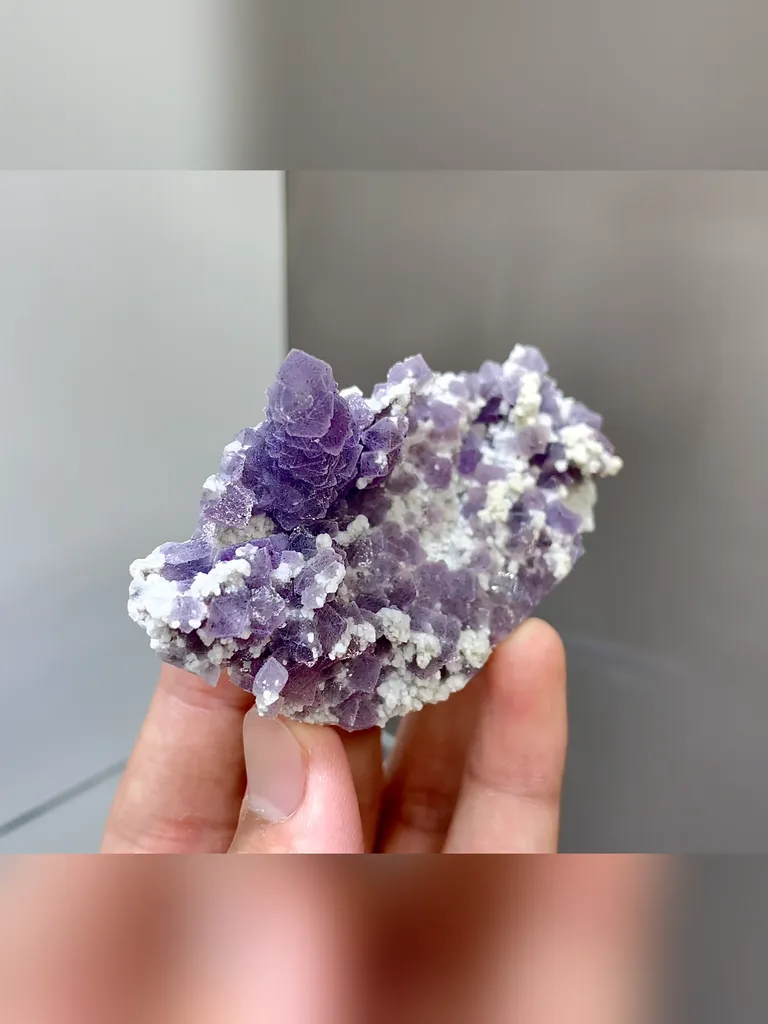 Natural Purple Octahedral Fluorite comes from Neimenggu,China 90*40*35MM - image 3