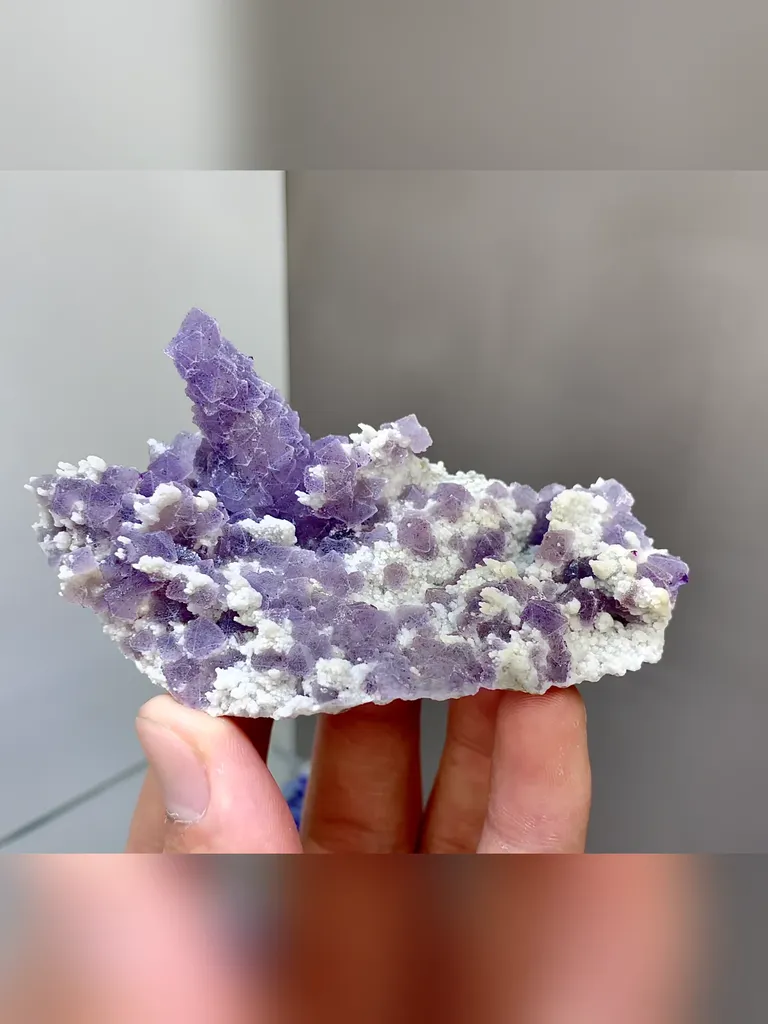 Natural Purple Octahedral Fluorite comes from Neimenggu,China 90*40*35MM - image 4