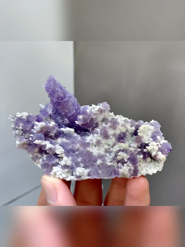 Natural Purple Octahedral Fluorite comes from Neimenggu,China 90*40*35MM - image 2