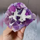 Natural Purple Octahedral Fluorite comes from Zhejiang,China 85*85*30MM - image 1