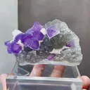 Natural Purple Octahedral Fluorite comes from Zhejiang,China 90*40*50MM - image 1
